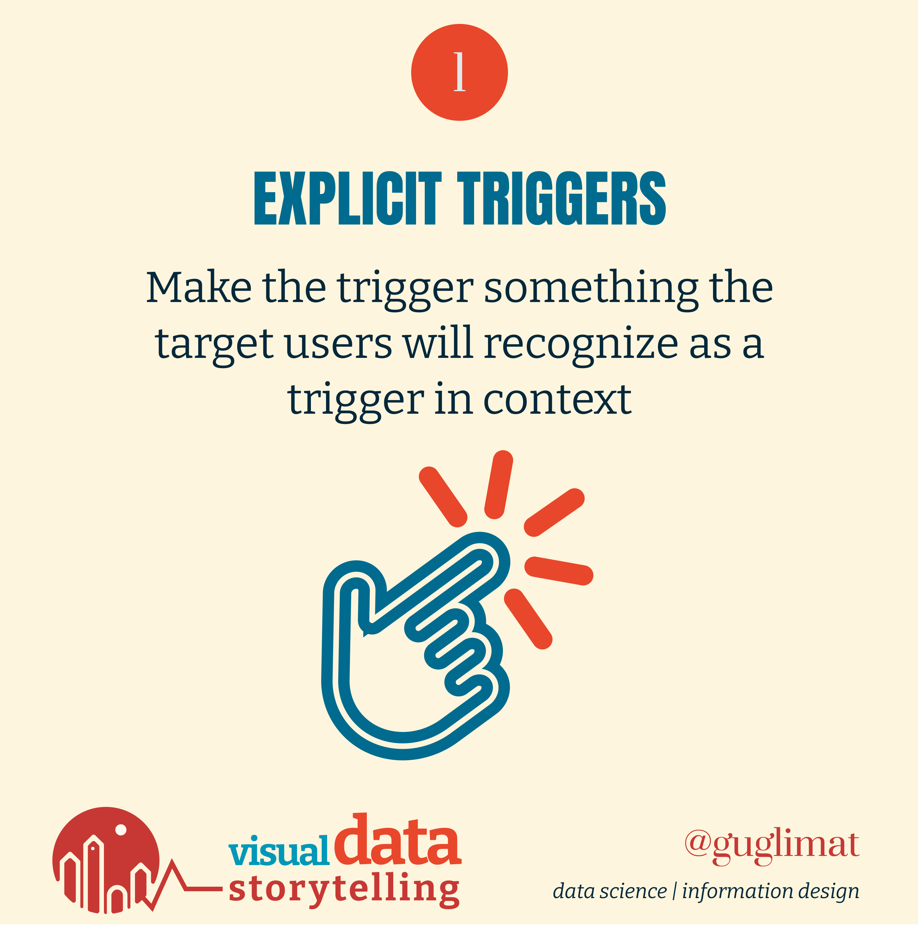 Make the trigger something the target users will recgnosize as a trigger in context